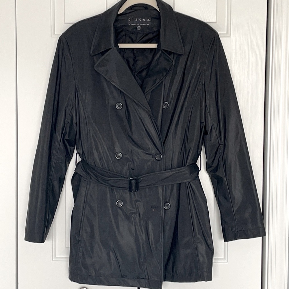 Black Vinyl M Women’s Raincoat